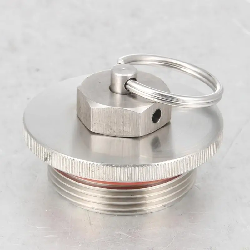 F92F 미니어처 맥주 양조 통 캡 캡 스테인리스 스틸 스레드 홈 브루 컨테이너 용 2 개의 통풍 압력 커버 폐쇄