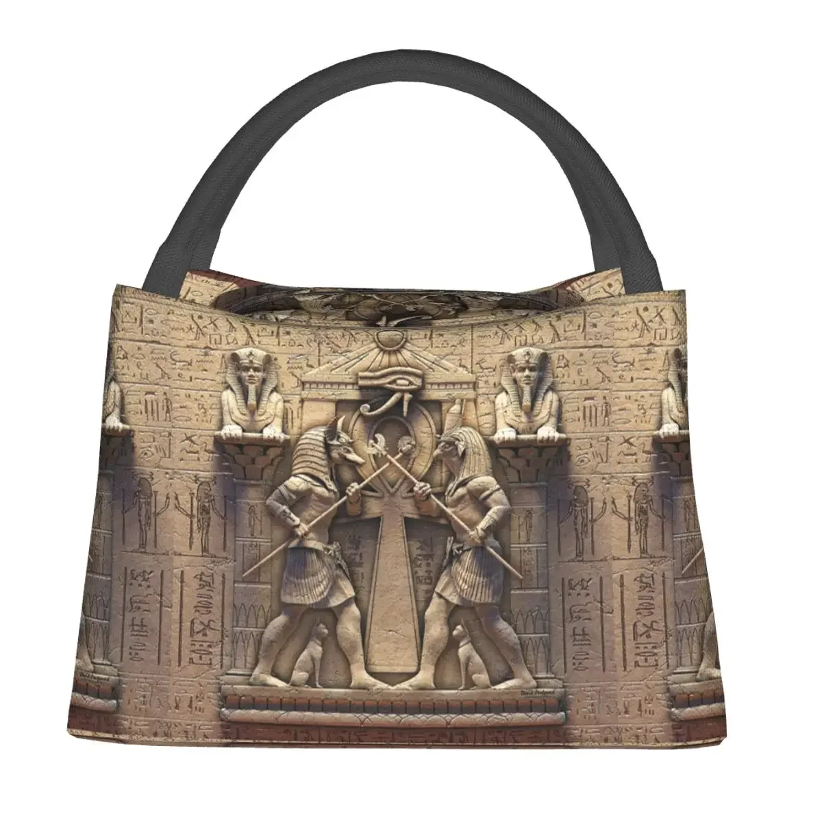 Egyptian Gods Lunch Bags Insulated Bento Box Leakproof Lunch Tote Picnic Bags Cooler Thermal Bag for Woman Children Work