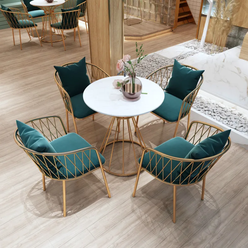 

Nordic dessert milk tea shop sofa chair cafe leisure area reception negotiation table and chair combination clothing store chair