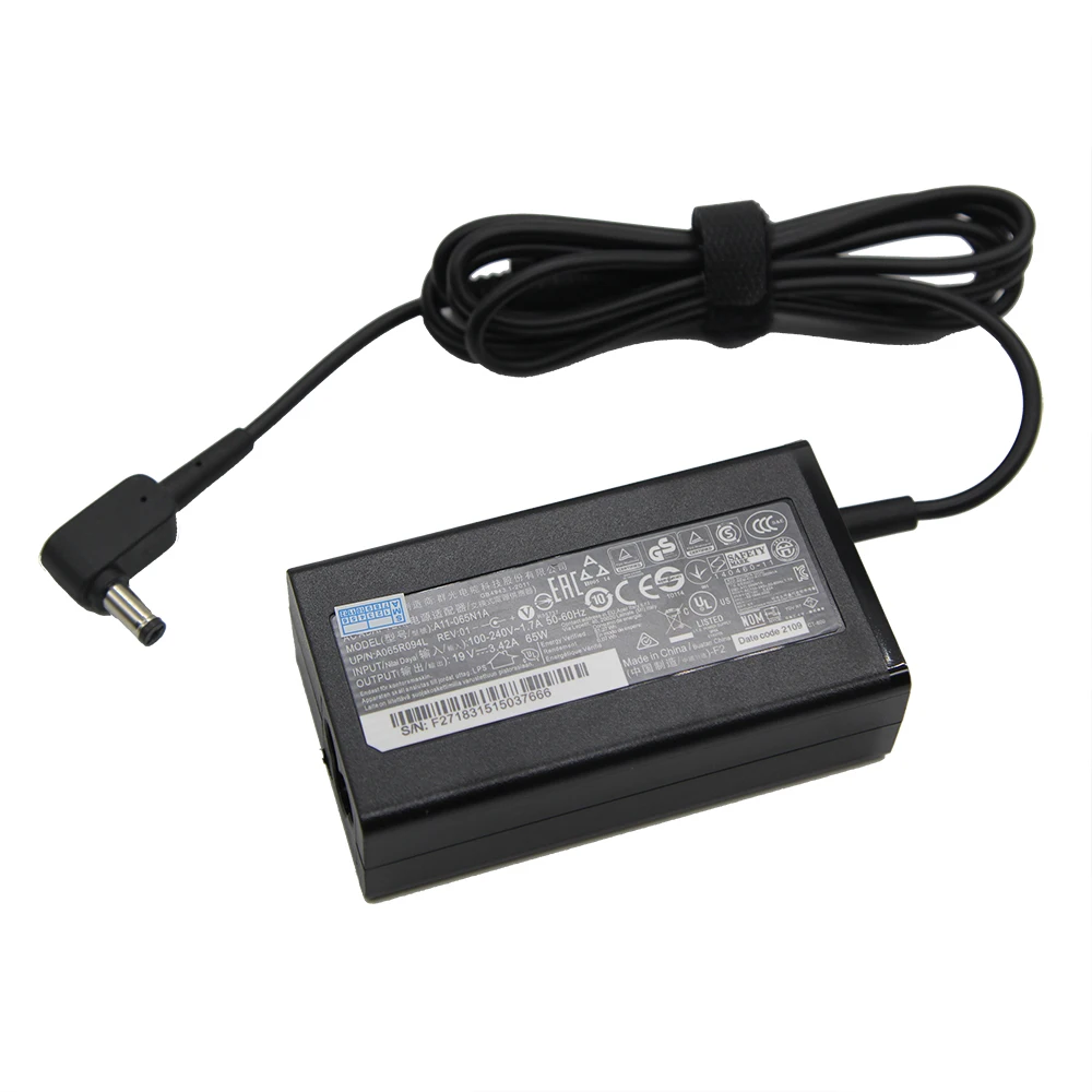 19V 3.42a 5.5*1.7Mm 65W Adapter Lader Voor Acer Aspire 5315 5630 5735 5920 5535 5738 6920 7520 Pa-1650-86 S3 E15 Voeding