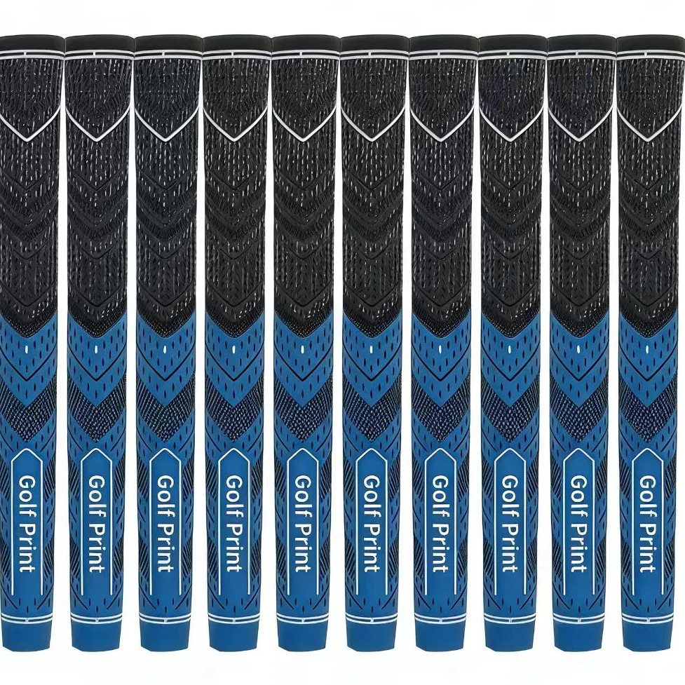 

golfprint Blue Golf Grip Men's Rubber Golf Grips Cotton Yarn Golf Club Grips Iron and Wood Standard/Midsize Grip Universal