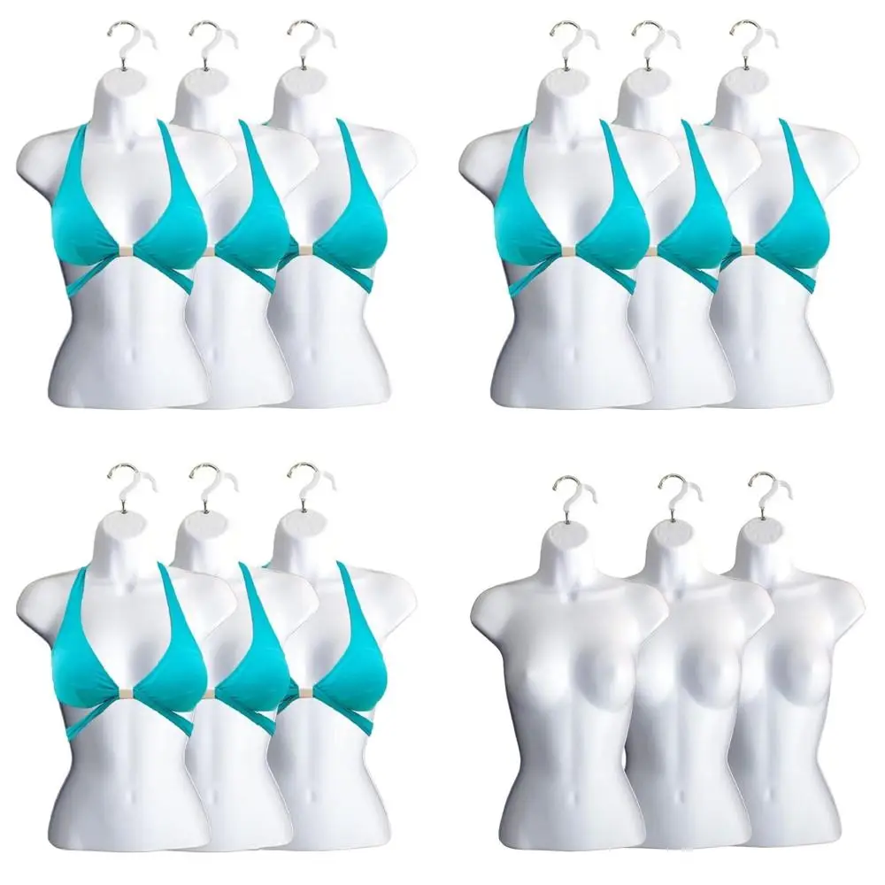 

Набор штабелируемых манекенов с полой спинкой для демонстрации футболок, настольных выставок и дизайна одежды, размер S-M (белые, 3 шт.)