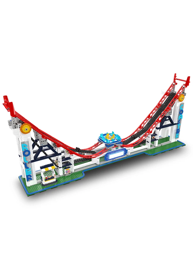 Mould King 11030 Technisches Spielzeug Motorisierte Achterbahn Baustein-Set Achterbahn-Modell Ziegelstein-Set Weihnachtsgeschenk für Kinder