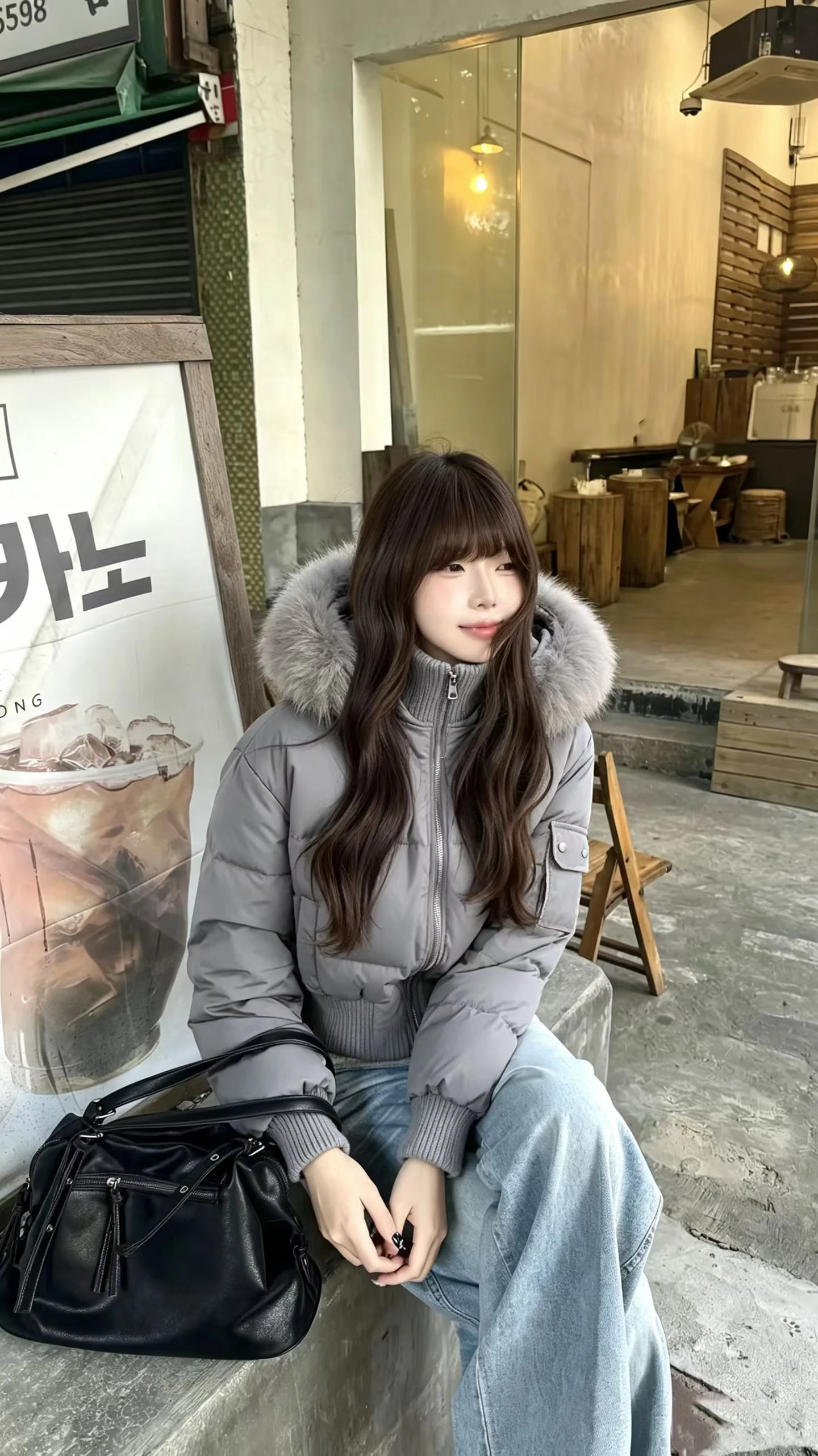 Winter Solid Color Long-sleeved Fashion Korean Fur Collar Cotton Jacket Women's Versatile Thickened Warm Jacket Women's Clothing