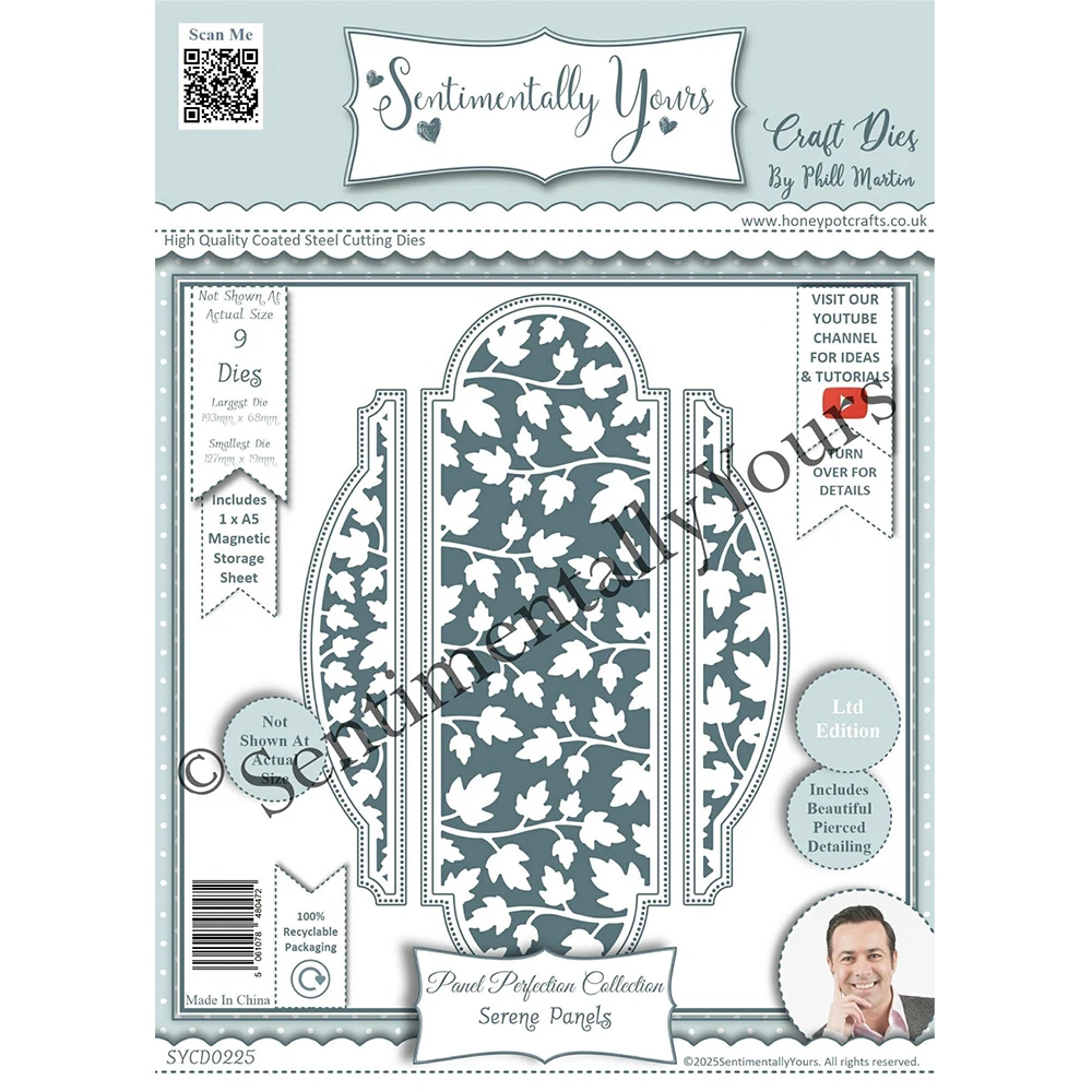 

2025 New Metal Cutting Dies Serene Panels A5 Die Set DIY New Year Christmas Gift Greeting Card Paper Carft Die Stencil Handmade