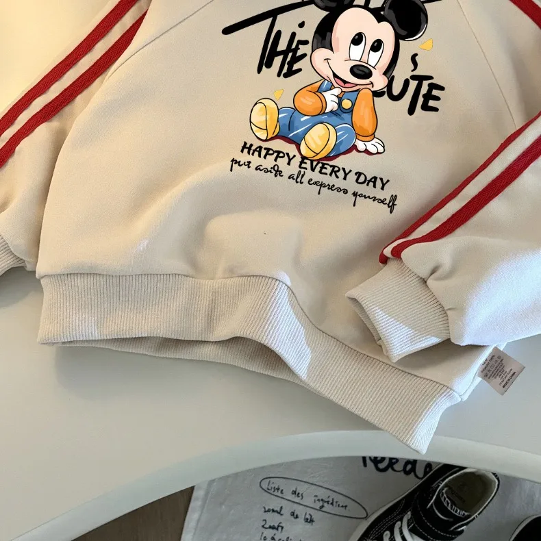 2026 Frühling Neue Kinder-Freizeit-Sweatshirt-Sets Jungen O-Ausschnitt Cartoon-Hoodies und Lange Hosen Zweiteiliger Kinder-Mode-Trainingsanzug – Detail 9