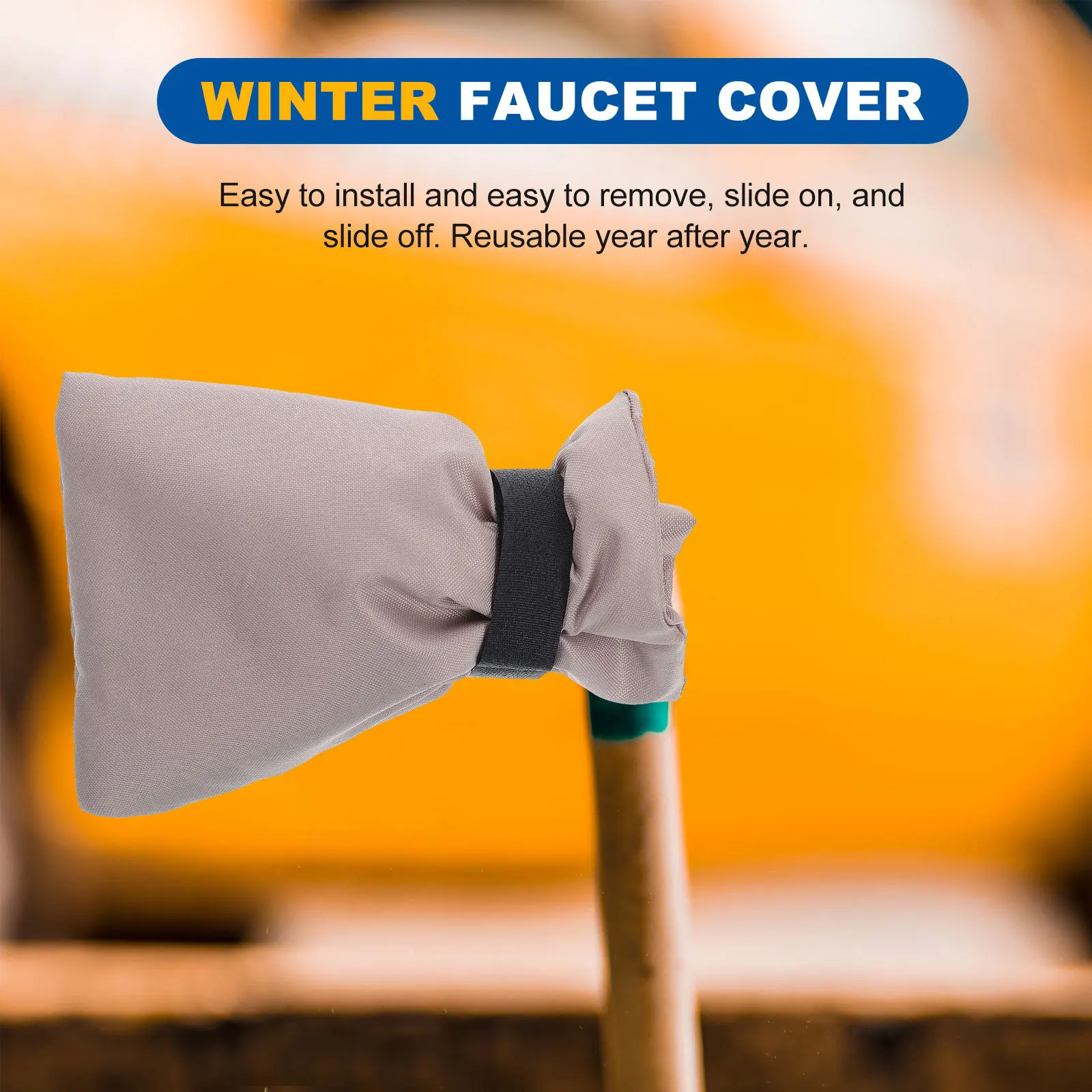 

3Pcs Faucet Socks for Winter Outdoor Protector Cold Weather Resistant Environmentally Friendly Winter Faucet Cover