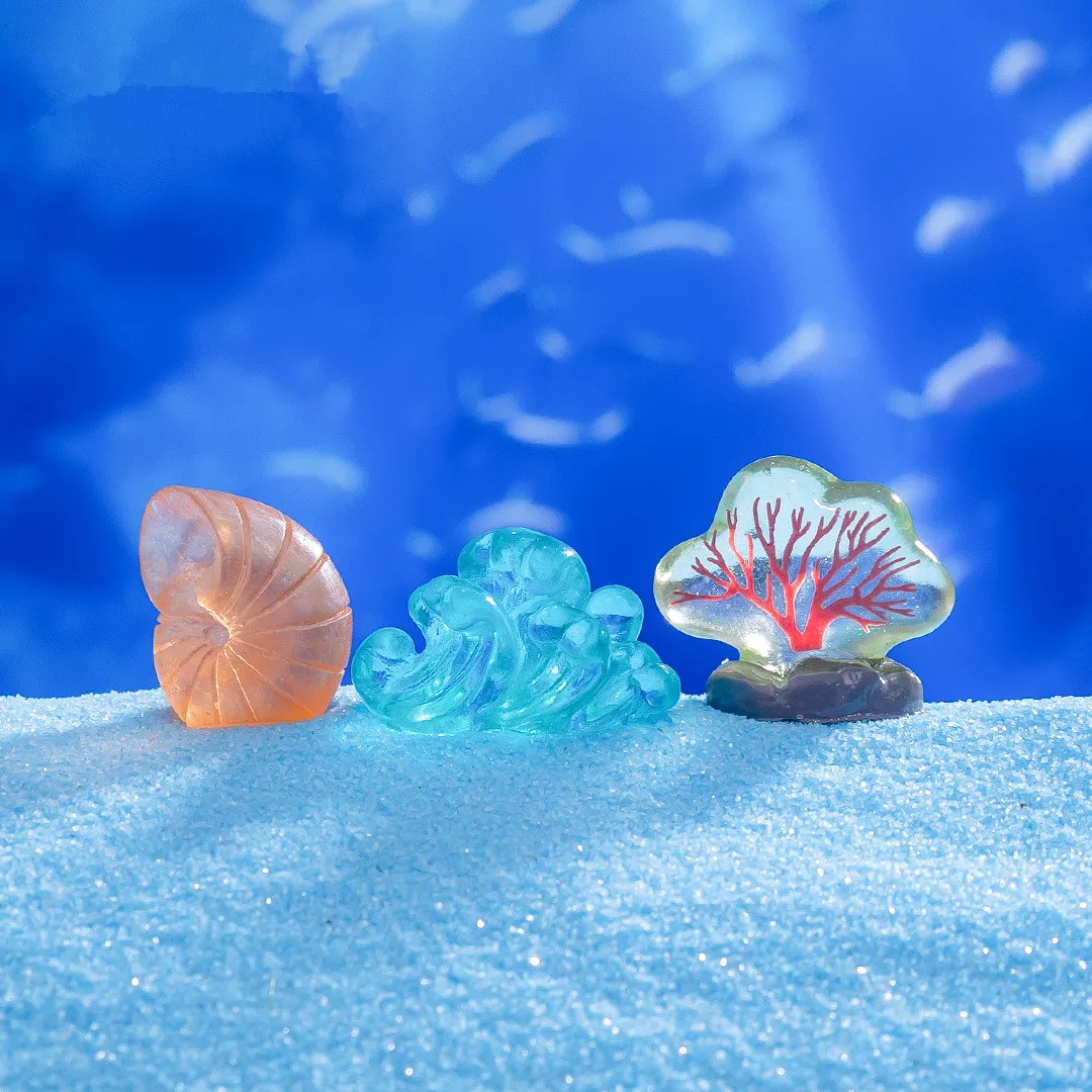 Adornos de Micro paisaje para pecera, Mini animales marinos artificiales, peces, Coral, bricolaje, accesorios de Acuario, decoraciones