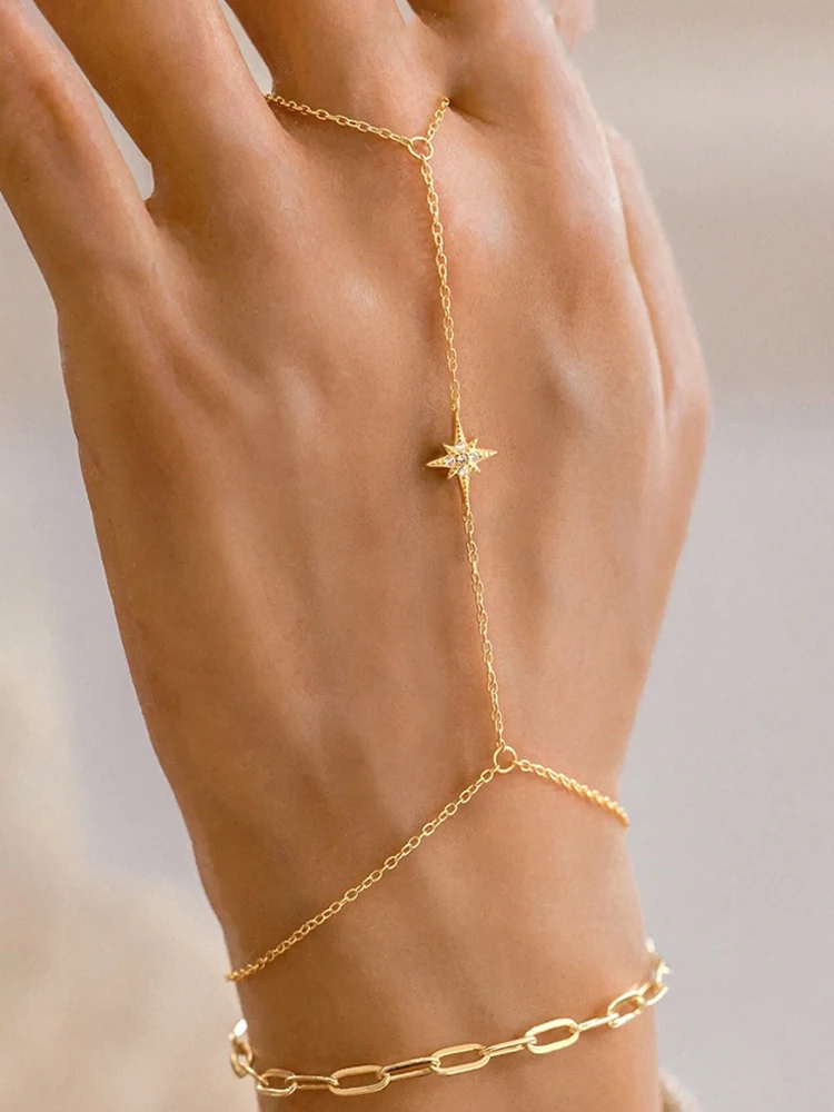 Octagonal star diamond fashion bracelet jewelry temperament personality niche design bracelet