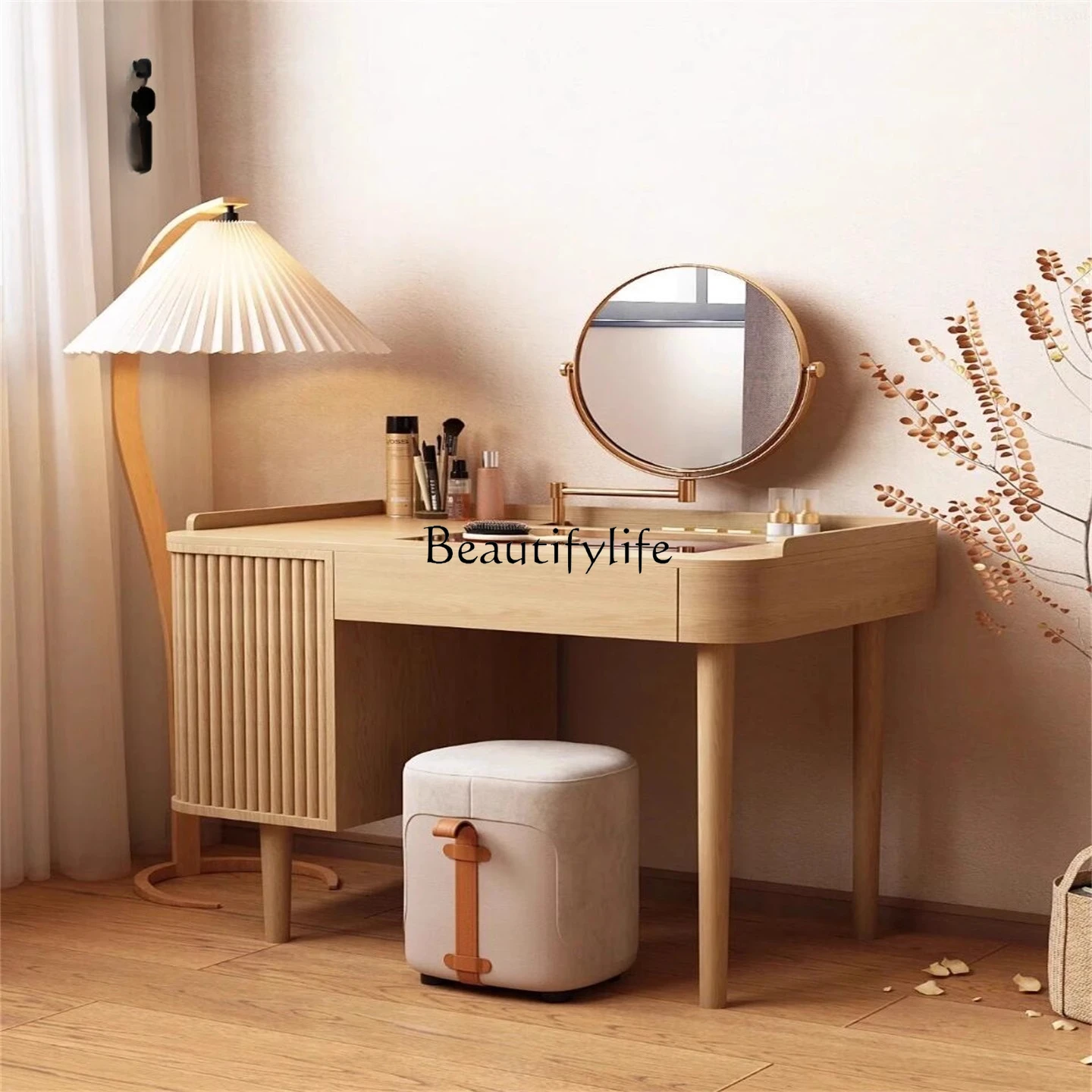 

New Chinese-style solid wood dresser bedroom modern simple 2024 new light luxury dressing table