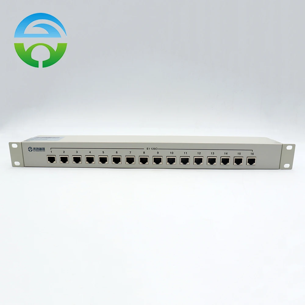 Imagem -02 - Fiber Media Converter 16 Port 75 Ohm 120 Ohm Balun Patch Panel e1