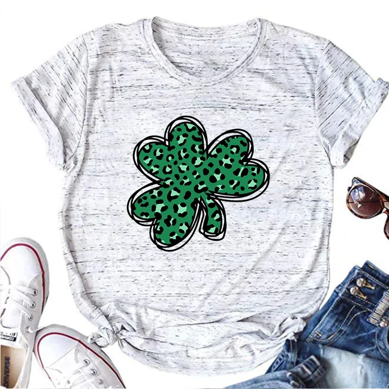 

Leopard Shamrock Shirt St Patricks Day Clover Shirt Irish Gifts Shamrock Tee Leopard Shamrock Lucky Clothes Irish Day Tops