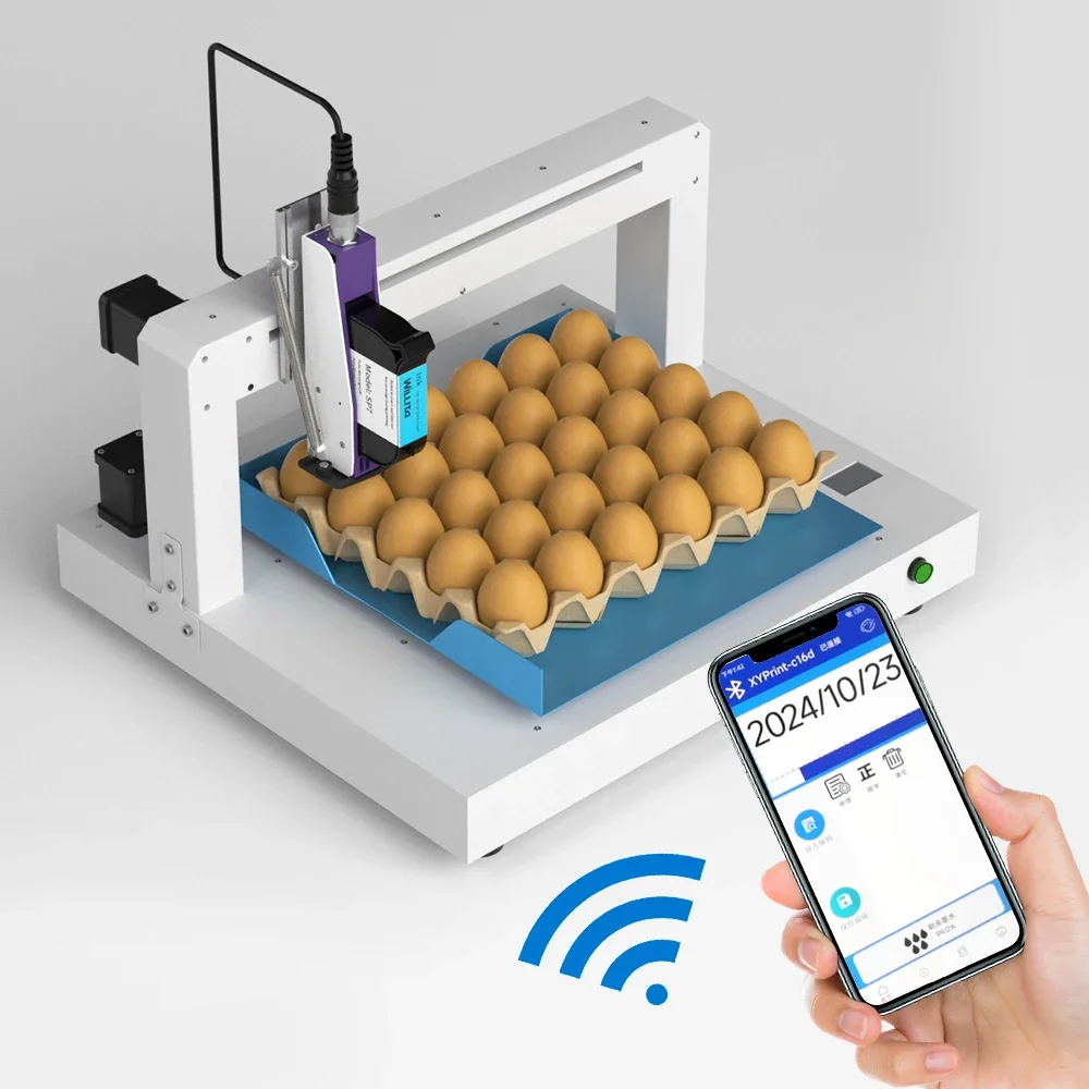 High Speed Inkjet Printer Egg Printing Coding Marking Machine Hens Duck Pigion Eggs Date Logo Stamping Marking Printing Machine
