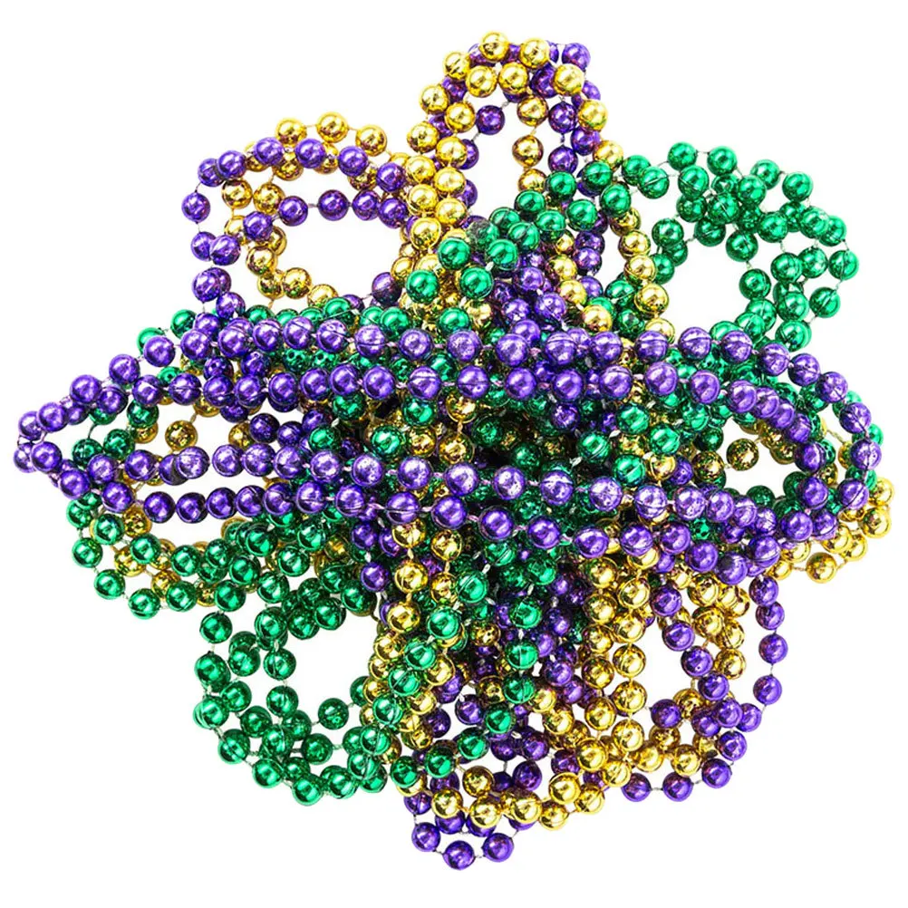 

15Pcs Beaded Party Necklaces Colorful Round Beads Necklace Mexican Carnival Festive Occasion Mardi Gras Beads Bead Necklace