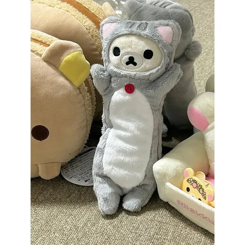 Kawaii Rilakkuma الدب شقيقة القط فستان مقلمة الفتيات قلم رصاص الحقيبة القلم حقيبة الكرتون مقلمة بشكل جذاب للهدايا المدرسية