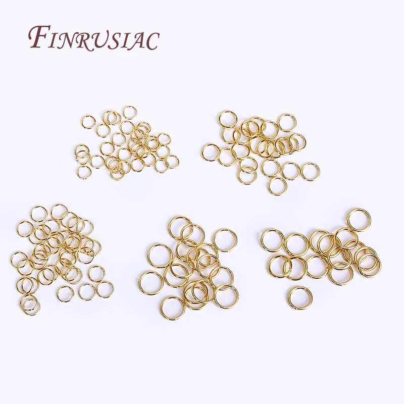 50–200 Stück 3–10 mm 18 Karat vergoldete Biegeringe, offene geteilte Ringverbinder für DIY-Schmuckherstellung, Großhandelsartikel – Detail 16