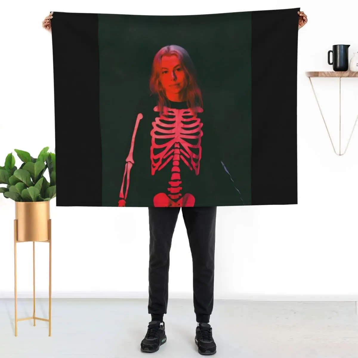 

PHOEBE BRIDGERS SKELETON Throw Blanket Cozy Warm Blanket for Bed Room Decor