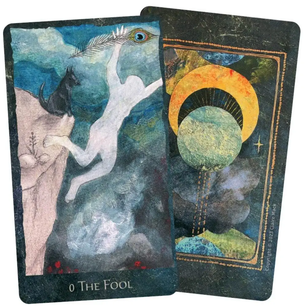 10.3*6cm The RainShadow Tarot A 78-card Deck of Original Paintings and Hand-cut Collage Artworks Illustrating The Tarot