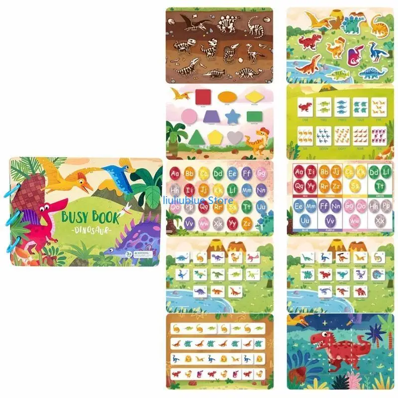 كتاب مرئي قابل لإعادة الاستخدام مع ملصق دعائم تعليمية محمولة لرياض الأطفال 62CF #2