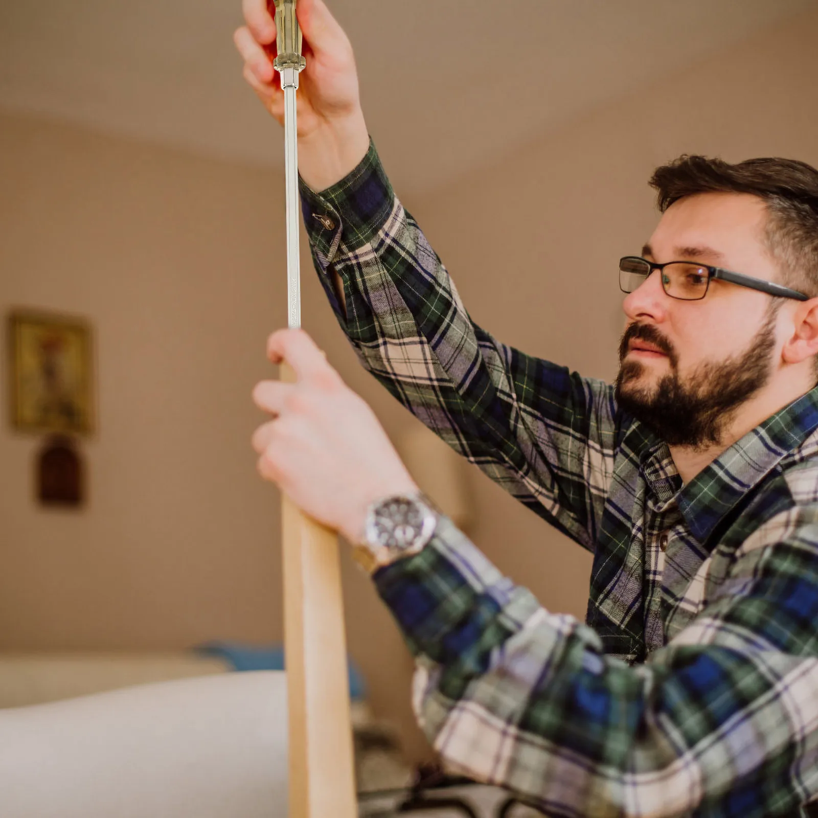 2 Stuks Magnetische Schroevendraaier Set Zeshoekige Staaf Chroomvanadium Staal Reparatie Tool Voor Thuis Auto Lood Familie Handje