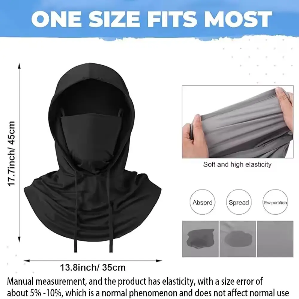 Passamontagna Unisex con Copricollo Lungo per Ciclismo, Moto, Pesca - Protezione Solare/UV, Traspirante per Sport all'Aperto