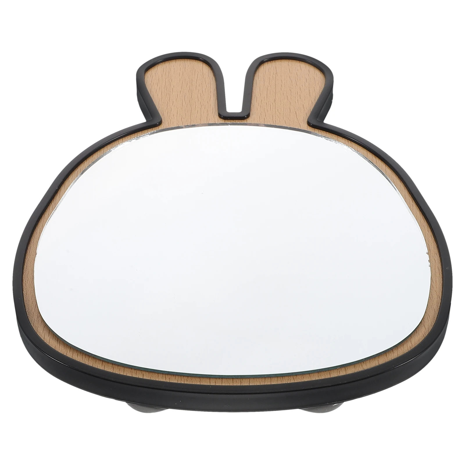 

Cartoon Wooden Animal Mirror Desk Makeup Girls Small Cute Handheld Compact Vanity Stand Bath Office Travel Portable Adjustable