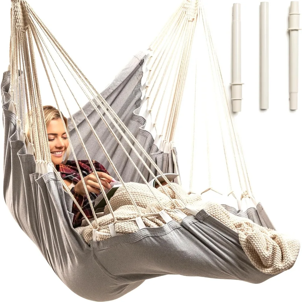 

Hanging Hammock Chair Swing - Outdoor Hanging Chair, Bedroom Hammock Swing Chair - Indoor Hammock Chair, Outdoor Swing