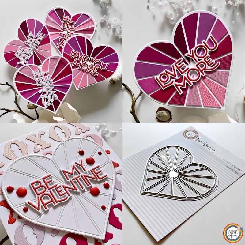 Heart-shaped ray frame Metal Cutting Dies Stencils For DIY Scrapbooking Decorative Embossing Handcraft Die Cutting Template DIY