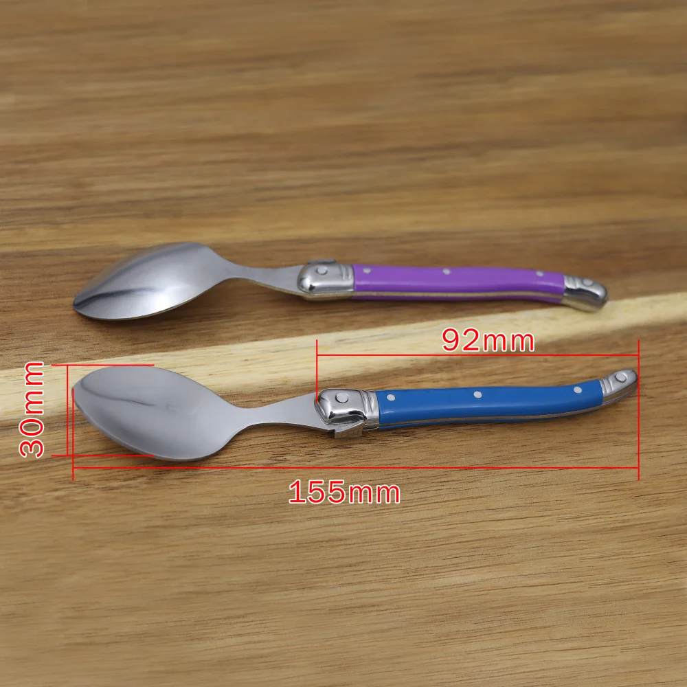 Laguiole Teaspoon set Mini Small Coffee Spoons Ice Tea Spoon Stainless Steel Stirring Dessert Scoop Flatware 6\'\' 15.5cm 4-10pcs