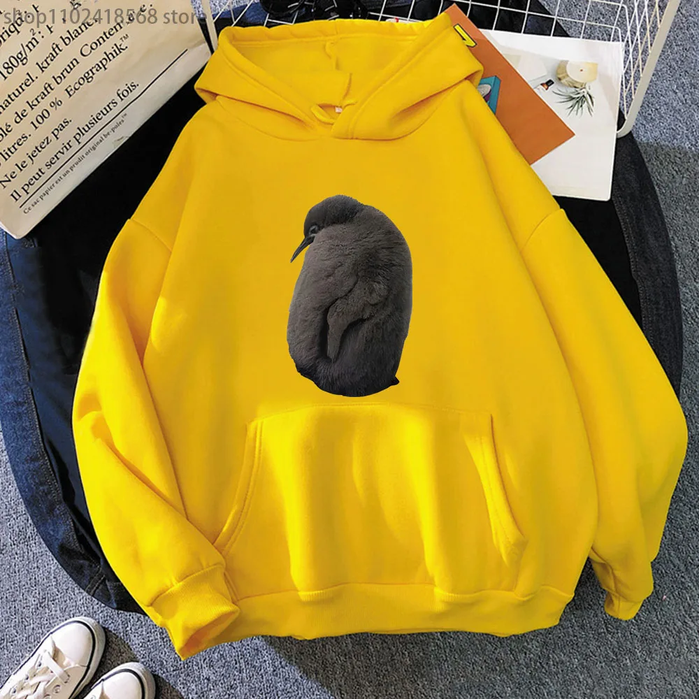 Pesto Penguin Hoodie Cartoon Animal Print Sweatshirt with Hooded Y2k Pullover Women Kawaii Clothes Long Sleeve Streetwear Men