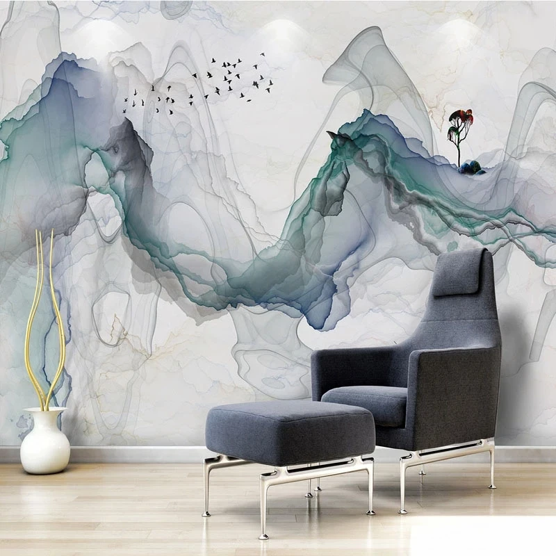 Custom Wallpaper 3D Chinese Style Ink Landscape Mural Chinese Living room sofa TV background wall bedroom restaurant wall fabric