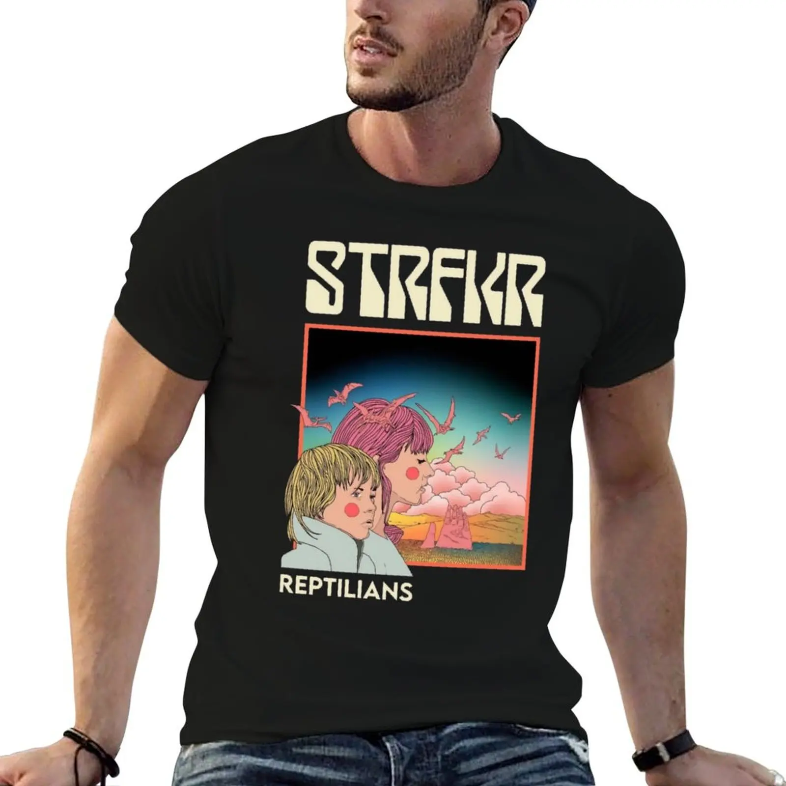 STRFKR T-Shirt customizeds boys animal print vintage t shirt men