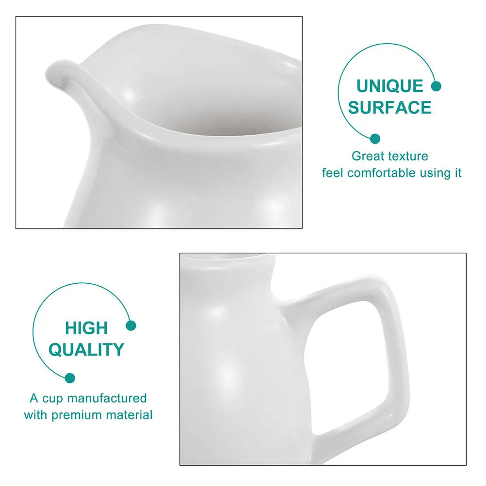 1Pcs Milk and Coffee Frothing Cup Ceramic Measuring Pitcher for Latte Steaming Multi-Purpose Kitchen Serving - view 4