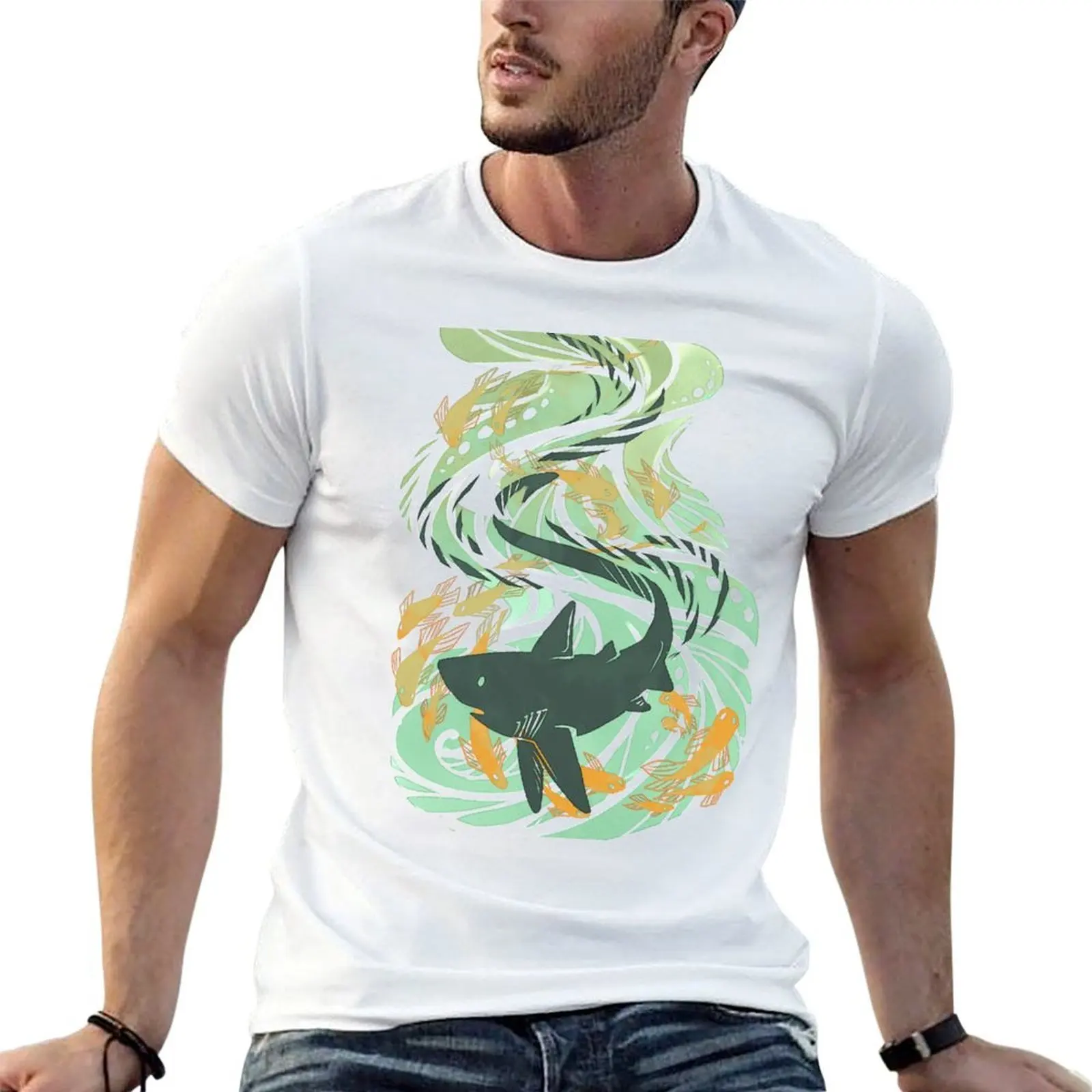 Thresher Shark T-Shirt luxury t-shirt graphic tee shirt Men's cotton t-shirt
