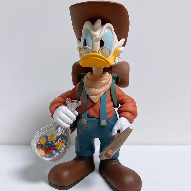 Genuine Morstorm Disney Scrooge Mcduck Figure Cartoon Explorer Scrooge Mcduck Action Figurine Anime Model Doll Toy Ornament Gift