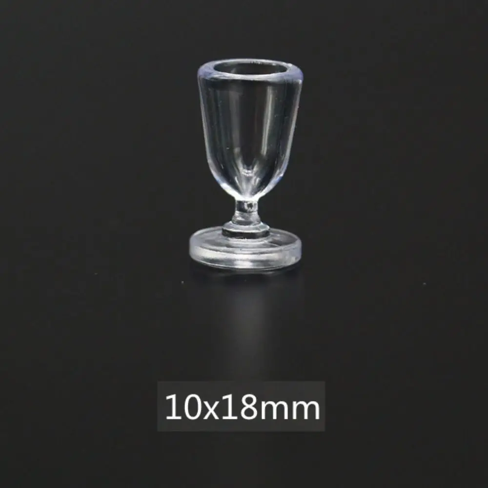 

10Pcs/Set Simulation 1:12 Dollhouse Furniture Water Cup Red Wine Glass Dollhouse Wine Glass Transparent DIY Craft