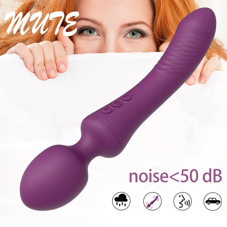 Dual Vibrator Dildos Wand Sexy Product for Women 10 Modes Clit Stimulator G Spot Vagina Massager Adult Sex Toys 18+