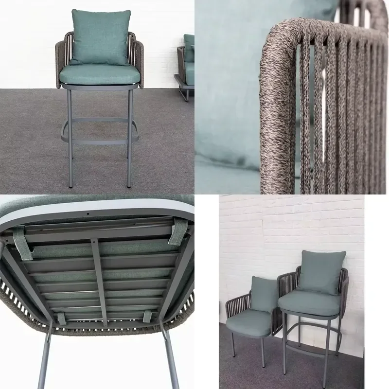 Modern Velvet Bar Stools for Kitchen Island Counter Height Chairs Outdoor Patio Furniture Sets Factory Wholesale for Home Bar