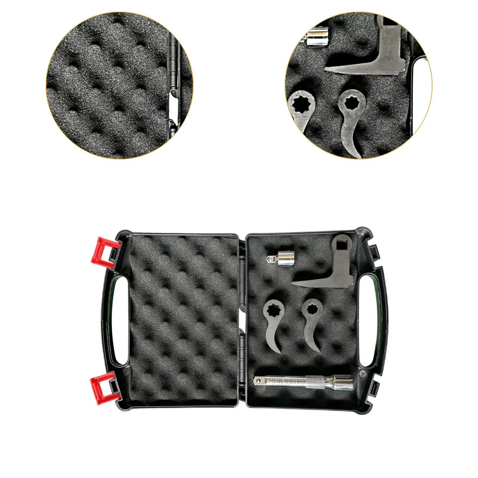 Tight Space Wrench Adaptor Head Tool Black Reinforced Auto Repair Support for Cylinder Heads with Star Sockets