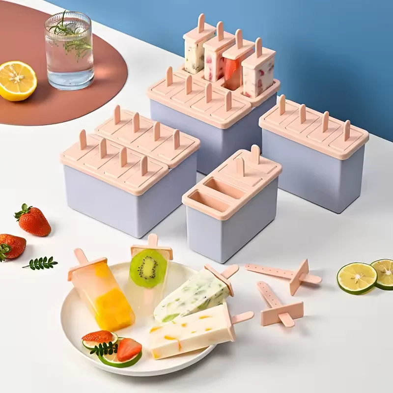 Popsicle/Sorbet Mold Popsicle Making Frozen Ice Box Lid Homemade Ice Cream Artifact kitchen things gadgets kitchen items
