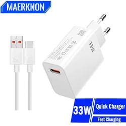 33W USB Charger Fast Charging Type C Charger Cable Mobile Phone Charger For Iphone 14 15 Pro Max Xiaomi 13 14 Ultra Samsung OPPO