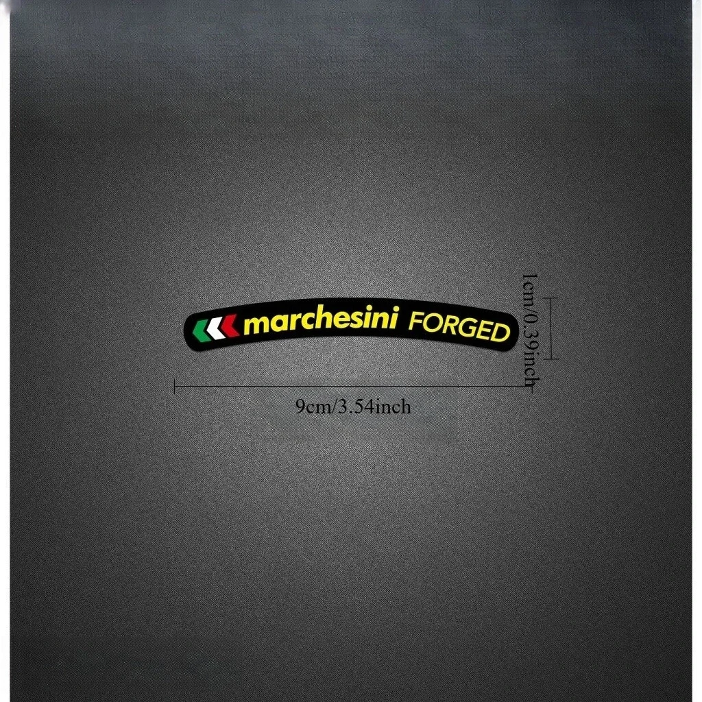 4Pcs/Set Marchesini Style Forged Wheel Rim Vinyl Stickers Multi-color Waterproof Decals for Motorcycle Car Wheel Decor