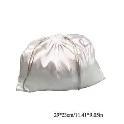 Bolsas antipolvo de tela de seda para bolsos, cubierta de almacenamiento con cordón para bolsos de mano, monederos, zapatos, botas, a prueba de polvo