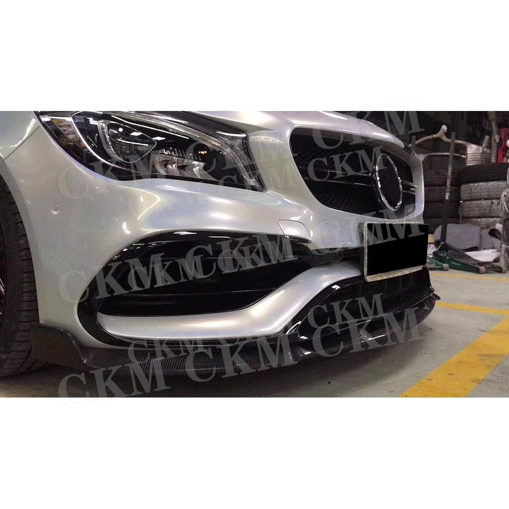 

Carbon Fiber/ABS Front Bumper Lip Spoiler Flaps Canard for Mercedes Benz CLA Class W117 CLA45 AMG 2016-2018 Car Trim Cover