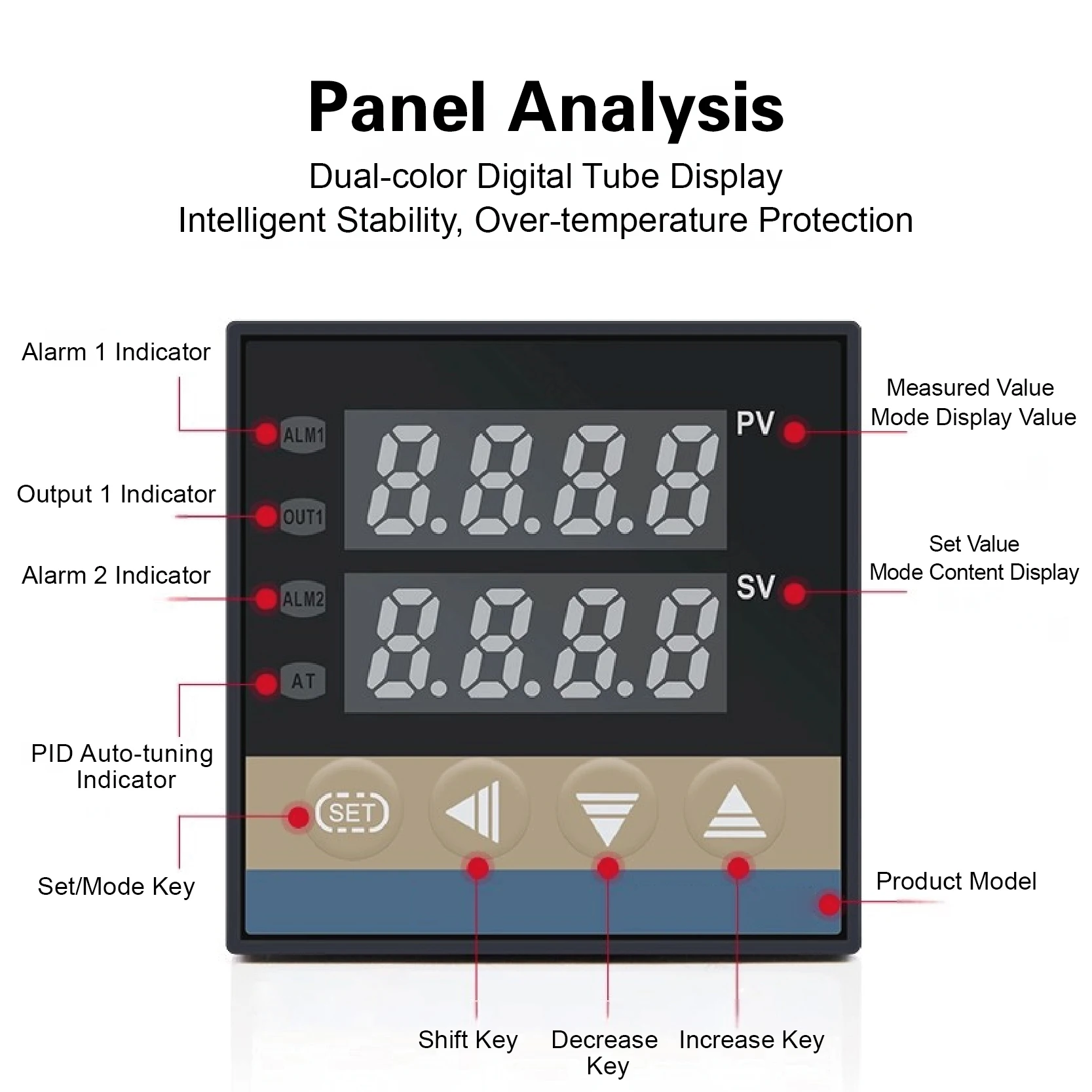 REX-C100 Digital Temperature Controller Solid State Relay Output High Precision Thermostat  PID Control