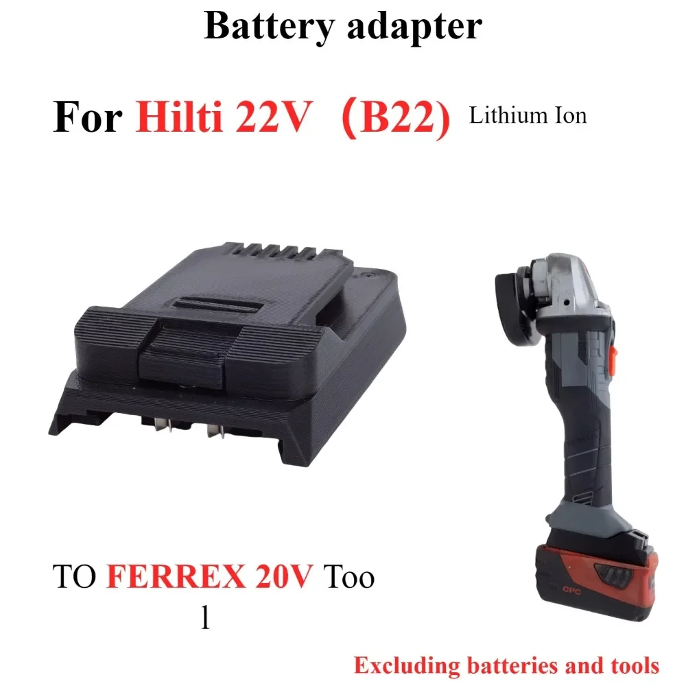 

Battery Adapter/Converter for Hilti 22V（B22)CPC Lithium Battery TO FERREX 20V Series Cordless Drill Tool (Only Adapter)