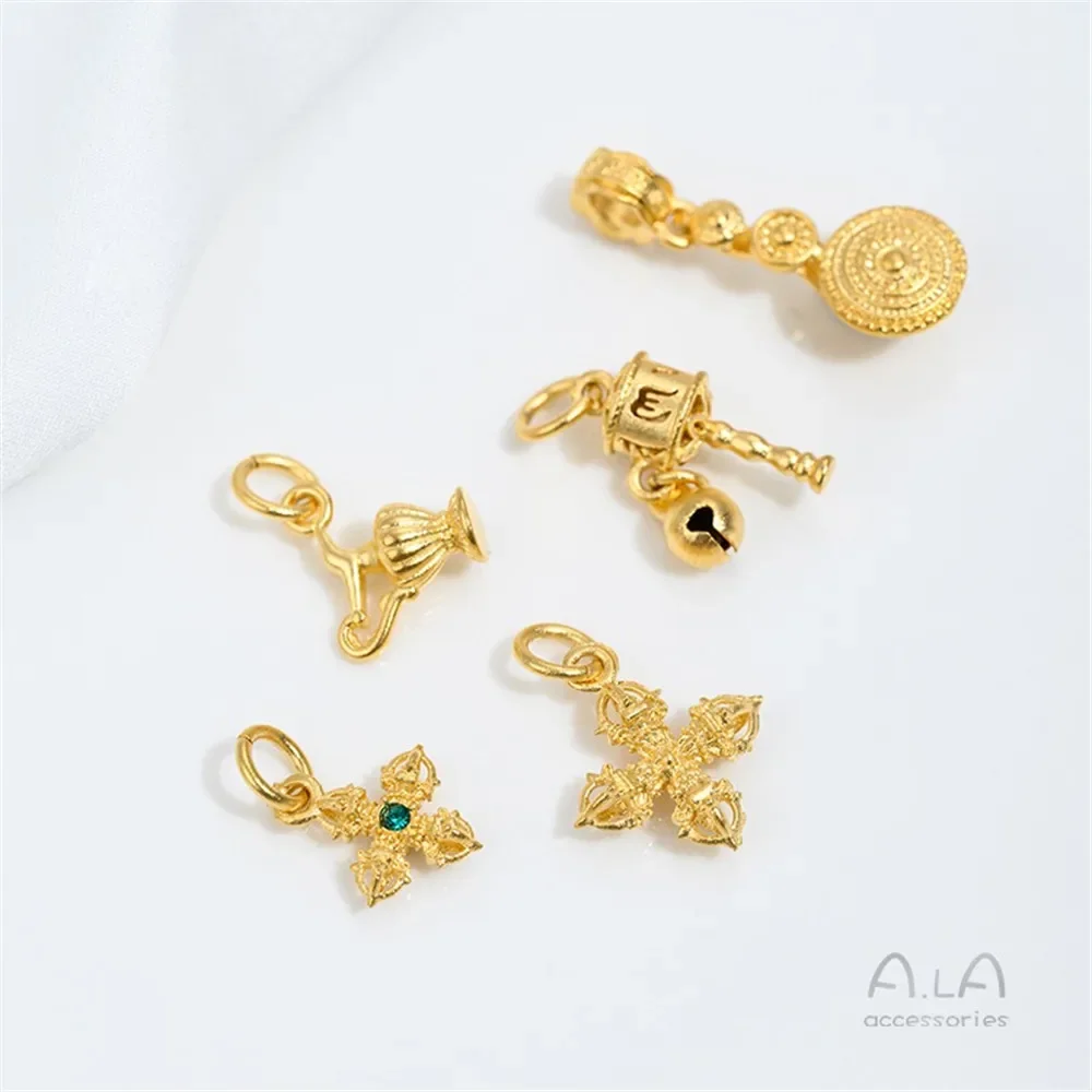 Acessórios de ouro areia vietnã método antigo ruyi cabaça pixiu pingente pulseira colar jóias pingente