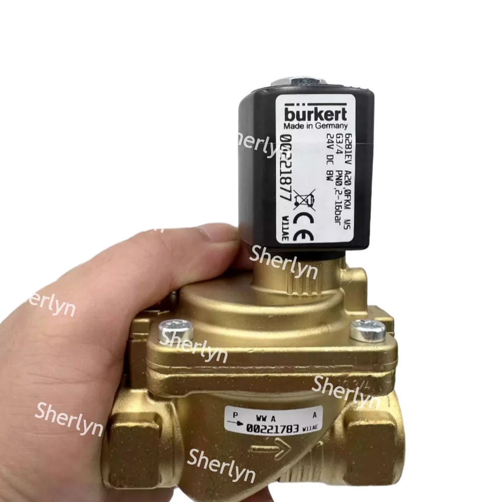 00221877 Burkert 6281 Solenoid Valve G3/4 Two-Position Two-Way Water Valve 00221878 00221879