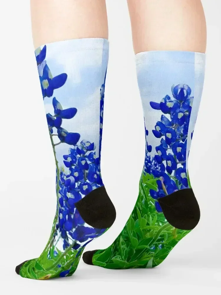 جوارب Bluebonnets الصيفية المصممة لكرة القدم الهيب هوب للفتيات والرجال