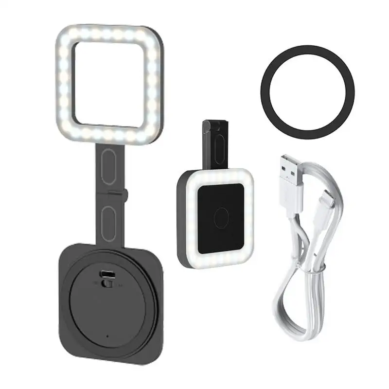 

Phone Light For Pictures Selfie Lamp With Magnetic 30 LEDs Square Magnetic Mobile Fill Lamp Dimmable Bright For Laptop